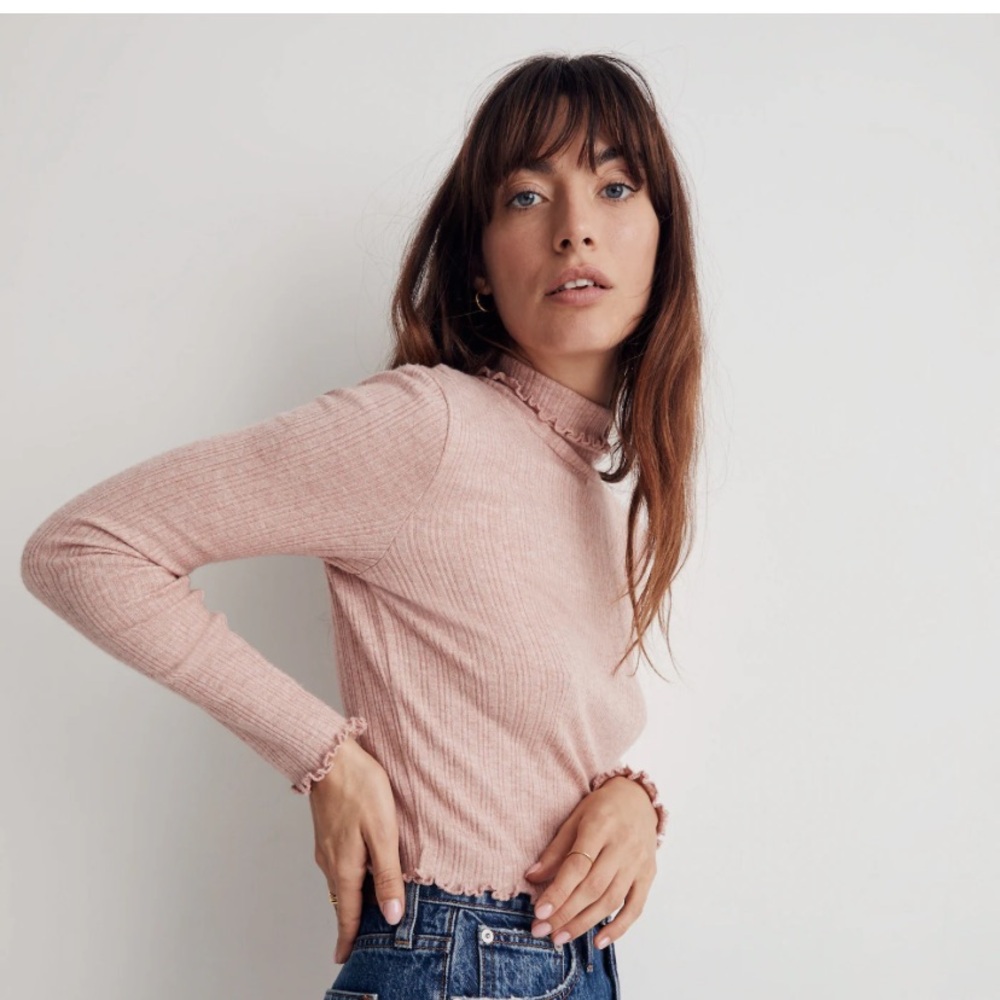 NWOT Lettuce Edge Madewell Crop Turtleneck